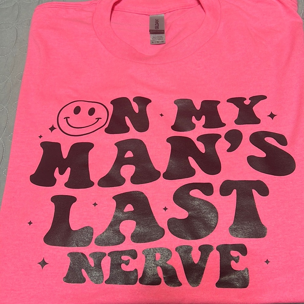 Gildan cotton t-shirt- pink - size Xlg